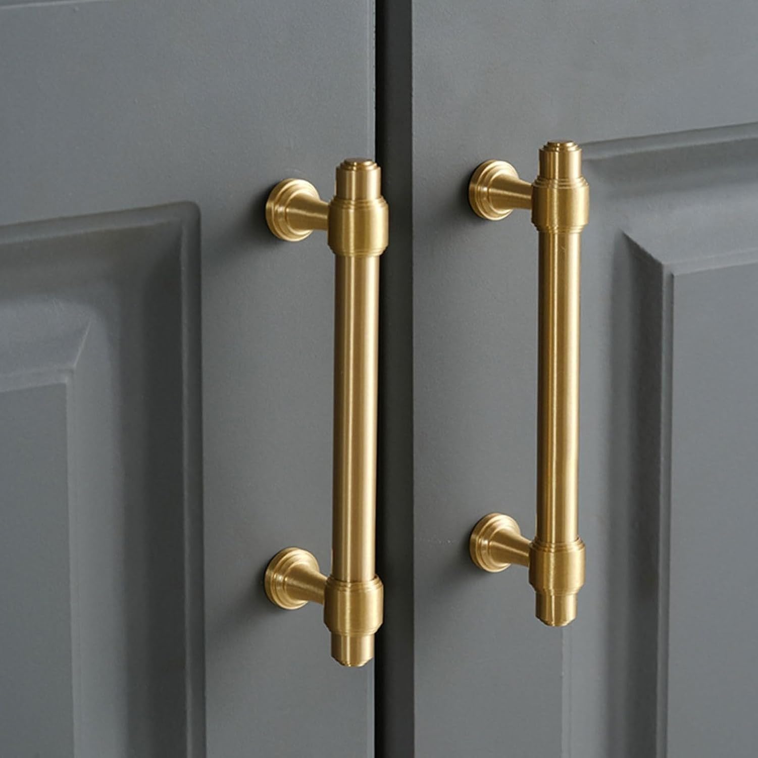 Maniglia Mobile per Armadio Ottone, Gold, Hole Centers：160mm/6.3in