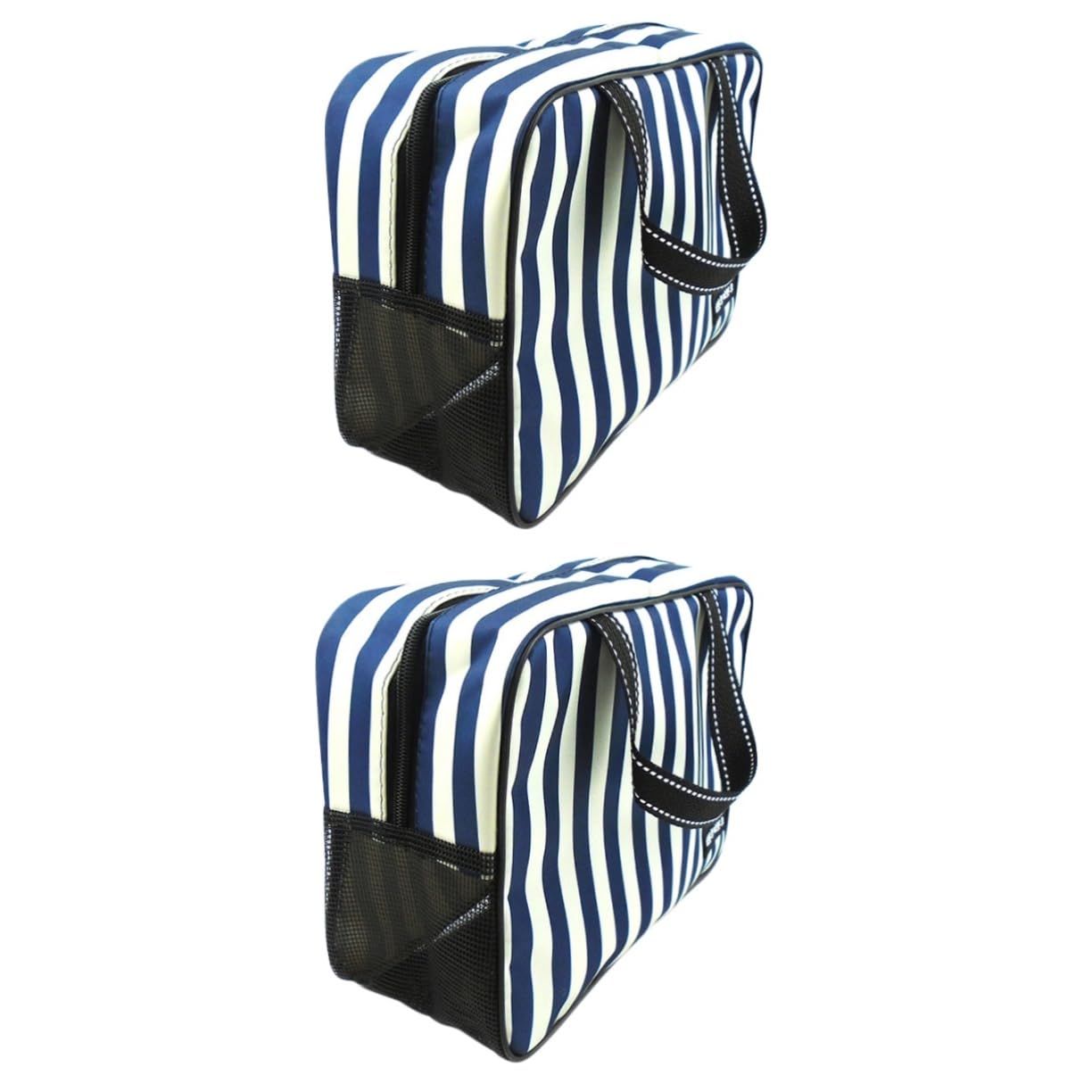 Didiseaon 2pezzi Borsa Da Bagno Strisce Blu e Bianca Portaoggetti Per Doccia Capacità Versatile Per Viaggi e Uso Quotidiano Accessorio Essenziale Per Bagno e Fitness
