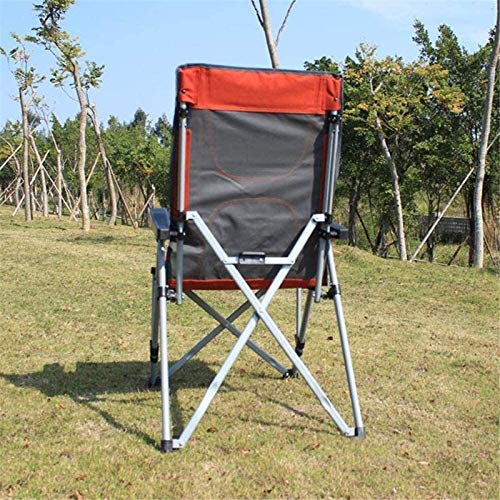 Chaise de camping en plein air inclinable à structure renforcée