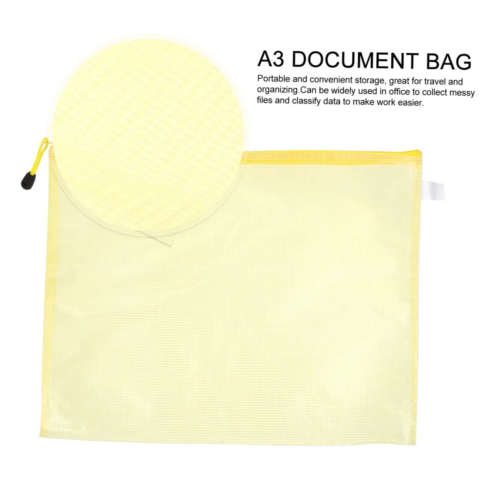 Angoily 20 Pezzi Sacchetti Documenti con Zip in Mesh Impermeabili per Ufficio e Scuola Organizer File Resistente Colore Casuale