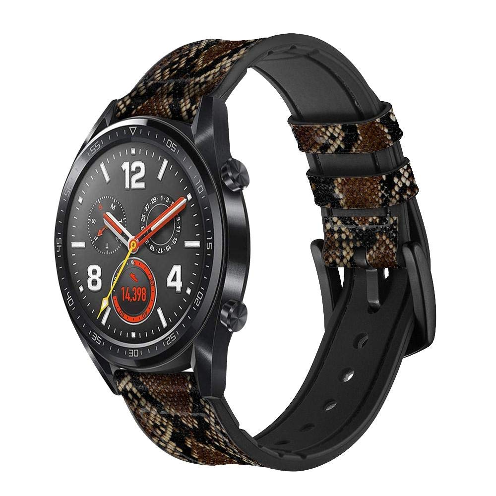 Innovedesire Snake Skin Bracelet de Montre Intelligente en Cuir pour Wristwatch Smartwatch Smart Watch Taille (18mm)
