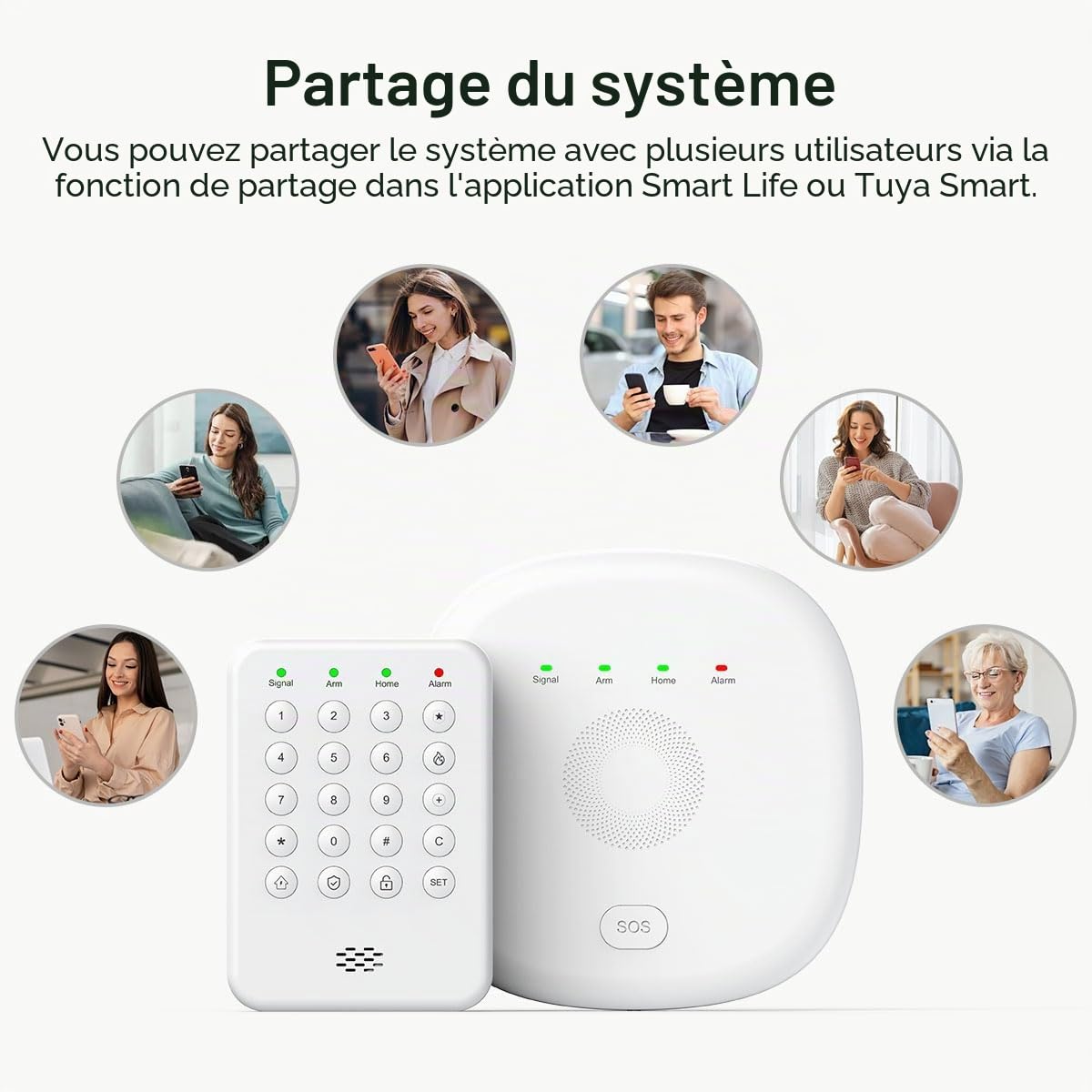 PGST Système D’Alarme Domestique sans Fil,Sécurité Maison GSM 4G/Wi-FI avec Clavier,Capteurs De Porte/Fenêtre et Détecteurs De Mouvement,Compatible Alexa et Google,sans Abonnement Mensuel