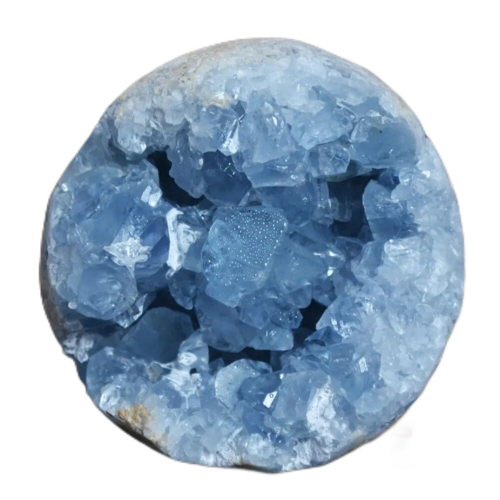Géode de célestite bleue, cadeau de mariage idéal pour harmoniser un foyer