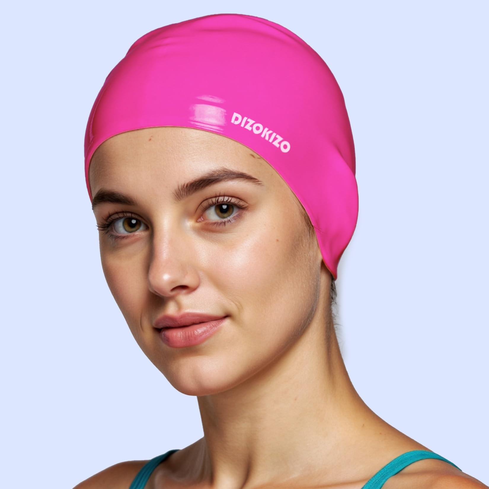Bonnets de Bain en Silicone Anti-glissants pour Adultes Cheveux Longs et Courts, Lot de 2