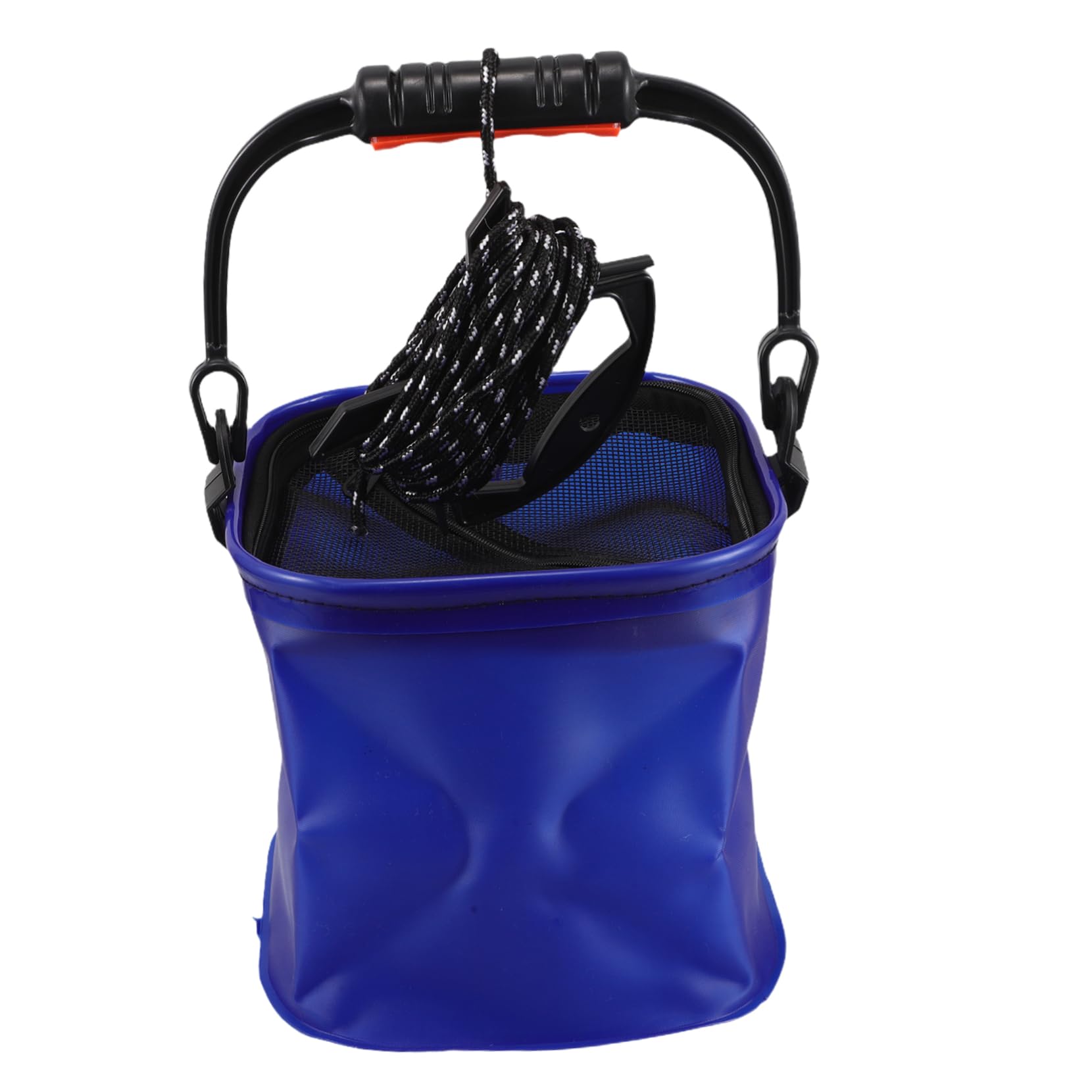 Secchio per La Pesca di Pesci Vivi Contenitore per Acqua Portatile Pieghevole con Coperchio E Maniglia per Il Campeggio