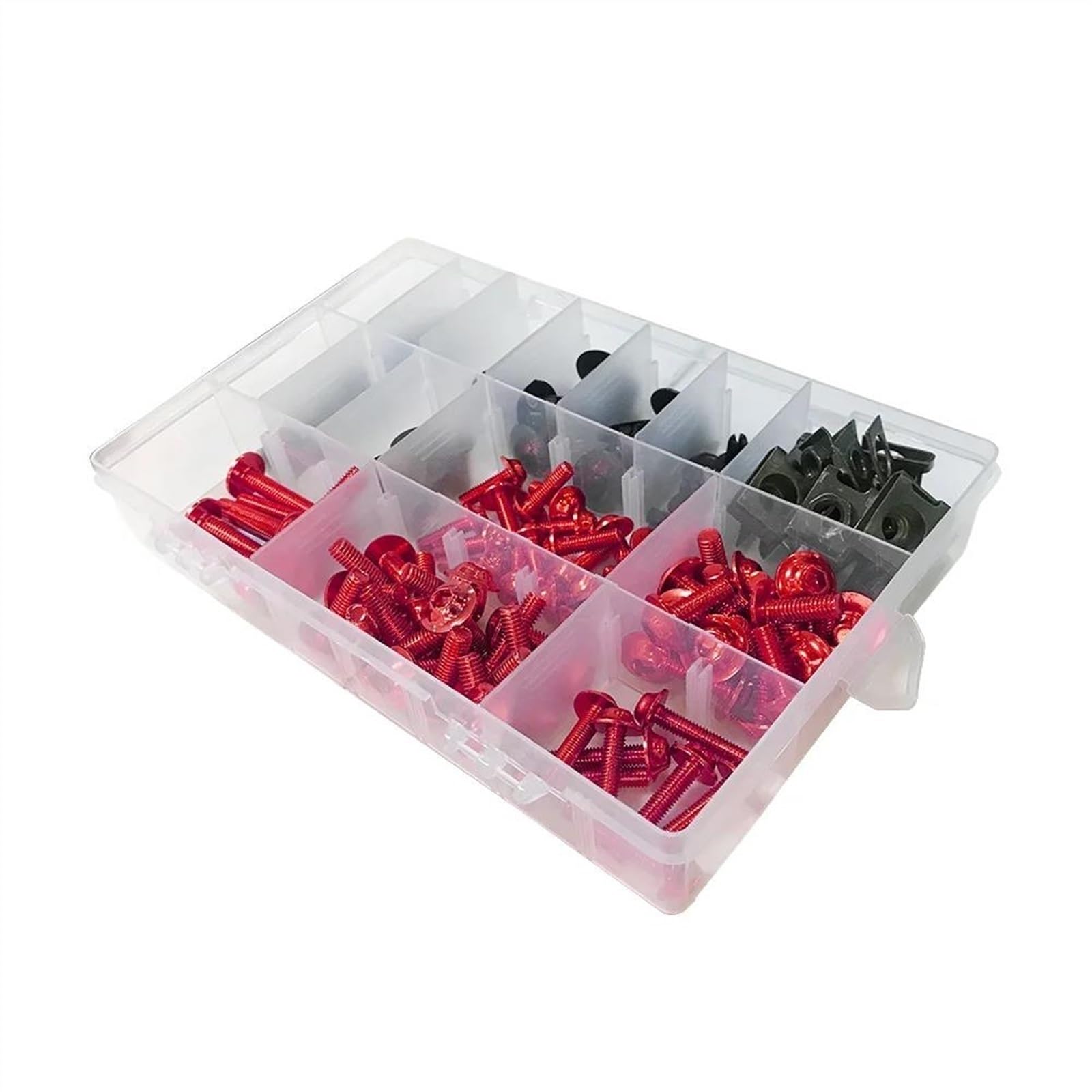 Motorcycle Fairing Bolts Kit Clips Screws Washer Fastener For GSXR 600 750 1000 K1 K2 K3 K4 K5 K6 K7 K8 CNC Alloy(Rosso)