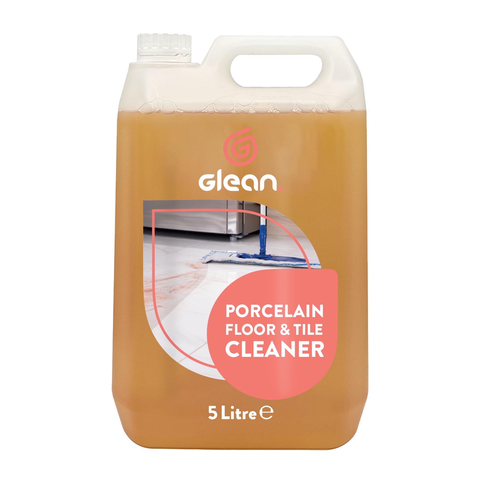 GLEAN Limpiador de Porcelana y Azulejos | PH Neutro | Limpiador Sin Aclarado Fácil de Cuidar | Para Superficies de Porcelana, Cerámica, Pulidas y Sin Pulir | Usos en Interiores y Exteriores 5 Litro