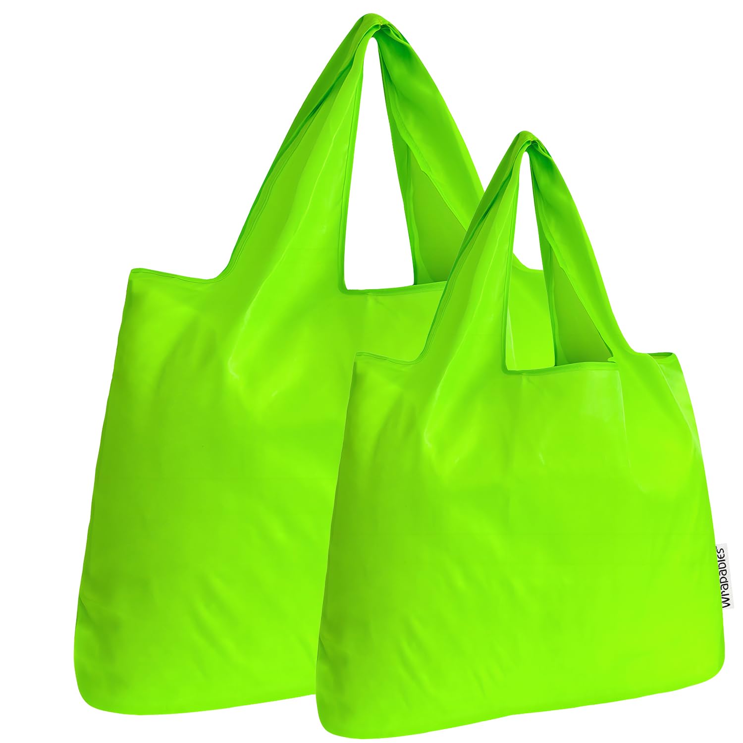 allydrew Large & Small Foldable Tote Nylon Reusable Grocery Bags, Set of 2