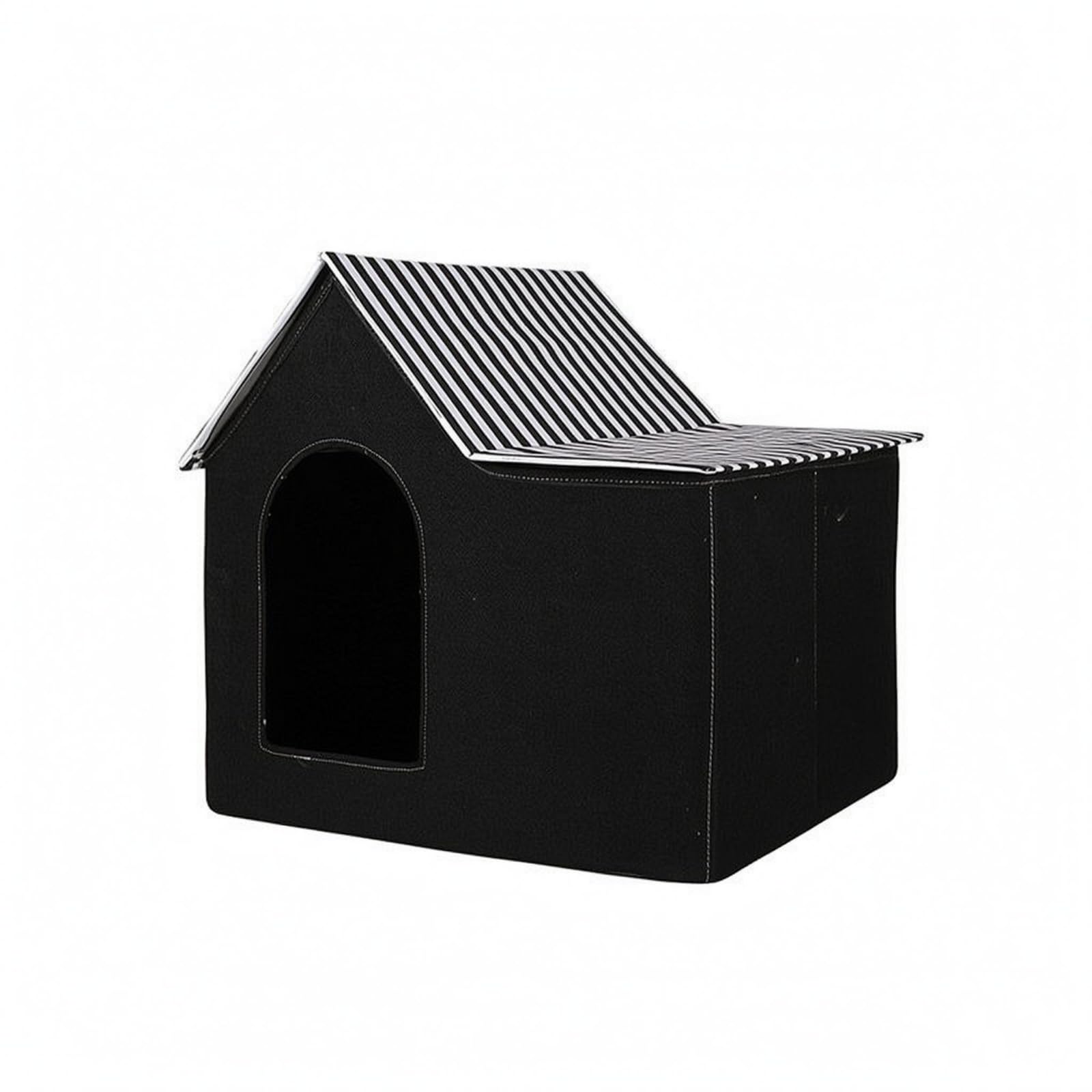 Baoblaze Outdoor Shelter Plegable para Mascotas Casa Refugio con Estructura Ligera y Fácil de Montar Tela Lavable y Cálida Adecuada para Gatos y Perros en Viajes Camping y Jardín, Negro, Grande