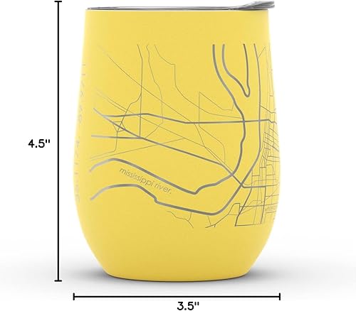 Vista 827 de Well Told Lexington Kentucky Map - Vaso de vino aislado con grabado de mapa de Kentucky, taza de acero inoxidable grabada (12 onzas, verde domingo)