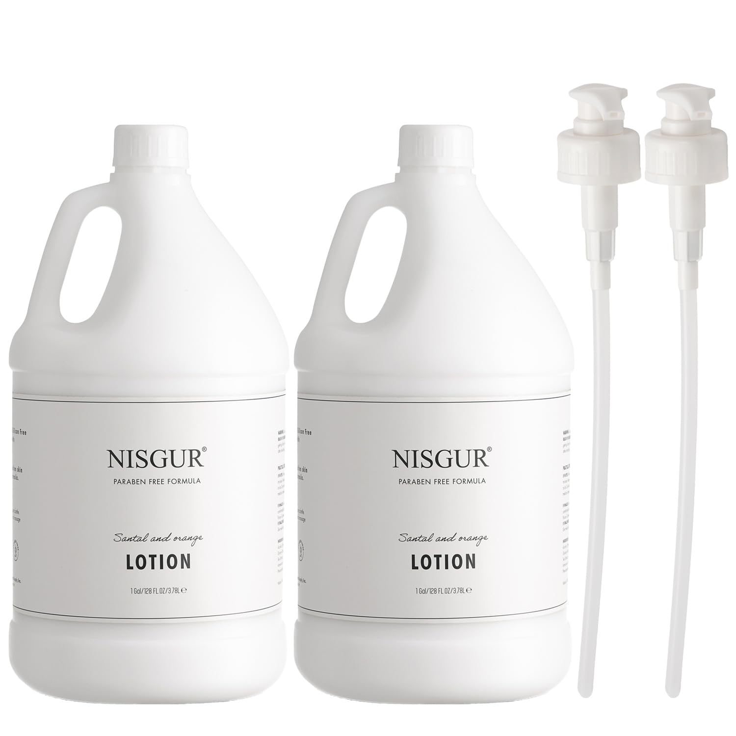 Hotel-Körperlotion mit je 3,8 Liter mit zusätzlichem Pumpspender zum Nachfüllen des Wandspenders und auf dem Ständer, Aloe Vera, Grüntee-Extrakt mit Artikeln