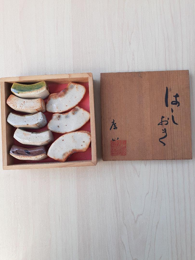 骨董 アンティーク 李朝 刷毛目 鉄絵 陶片 残欠 鉄絵 箸置き 朝鮮 鶏