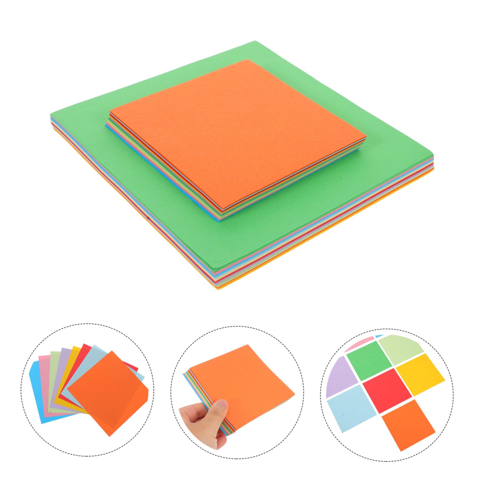 Papel de Origami para Niños, Kit de Colores, 10 Bolsas