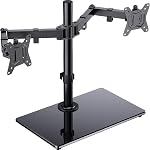 ErGear Dual Monitor Stand pour 13”- 32” Écran, support de bureau à double bras autonome avec base robuste, support d'écran double jeu17,6lbs/bras