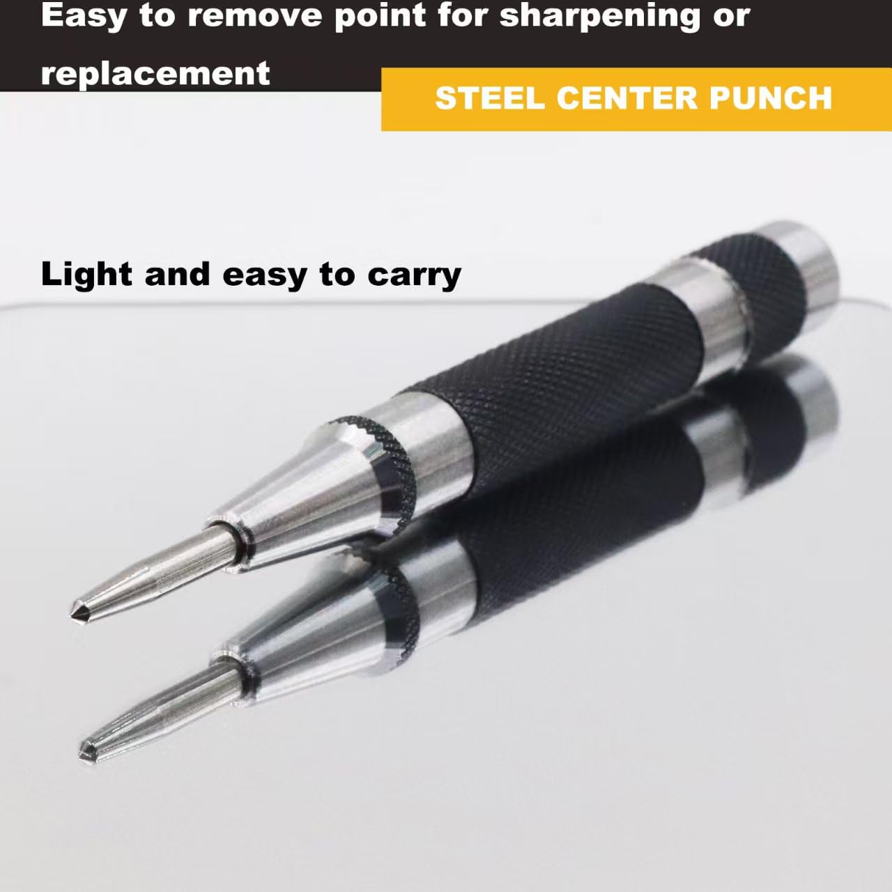 Steel Center Punches - 2 Pack Automatic Punch -4