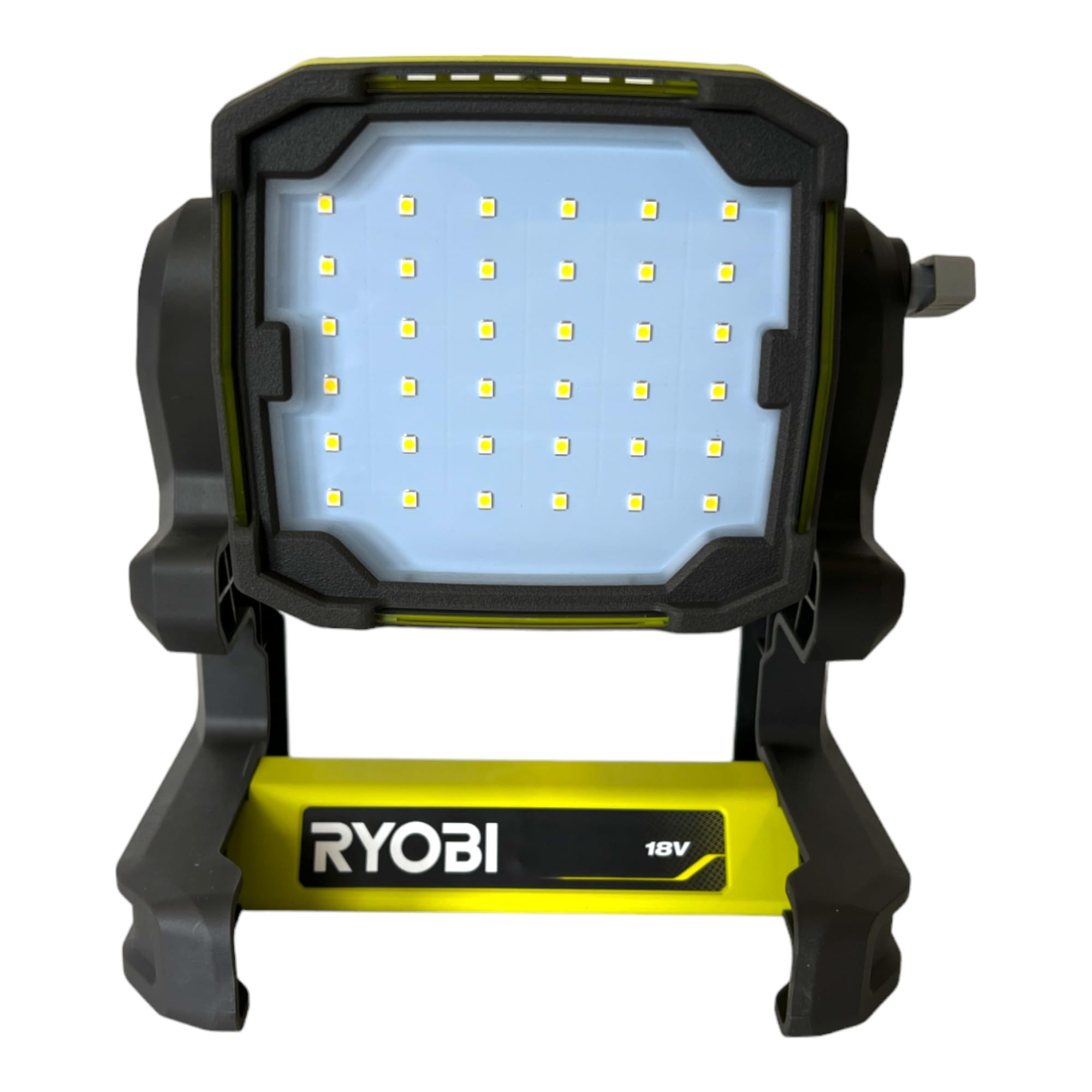 Ryobi RLFD18-0 Faro 18V, Batteria Non Inclusa, con 3 Impostazioni di Luminosità, Testa Ruotabile di 360°