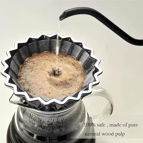 Miniatura 3 de Filtro de café desechables para cafetera Ninja, 100 piezas de filtro de repuesto de cono #2 para cafetera Ninja Dual Brew Filtro de café natural sin