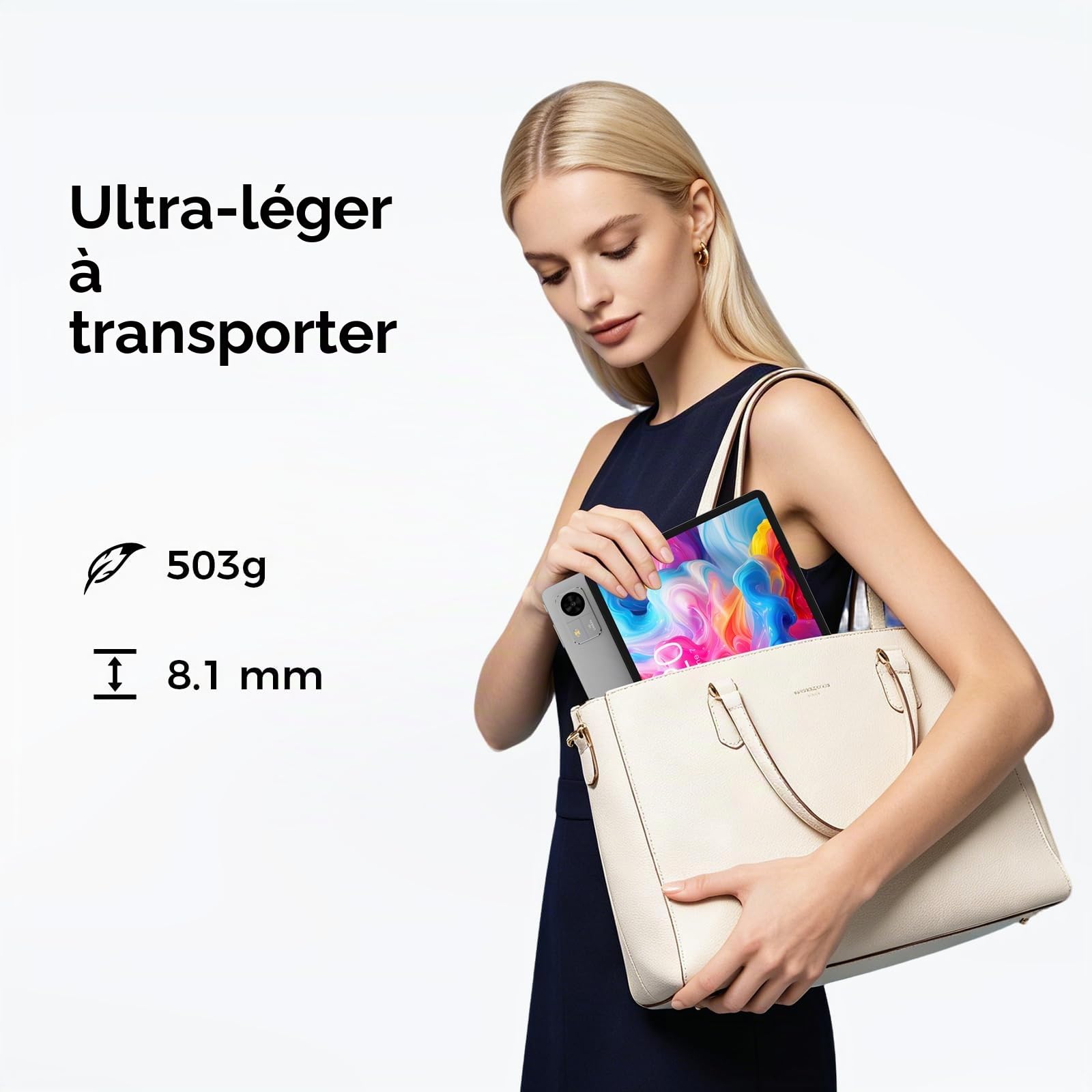 TECLAST M50T Tablette 10 Pouces Android 16, avec Stylet et Étui, Octa-Core