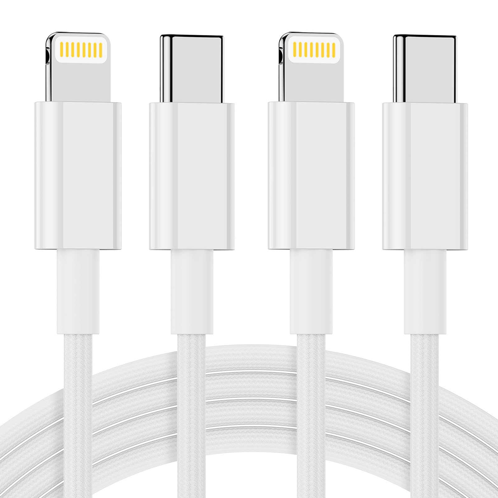 USB C to Lightning Cable 2Pack1.8M MFi Certified Braided iPhone Charger USB C Fast Charging Durable Lightning Cable for iPhone 14/13/12/11 Pro Max, iPad & More