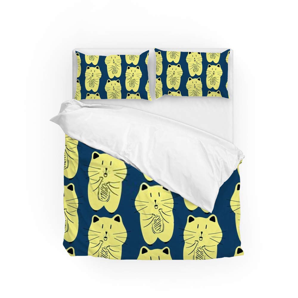 Housse de couette hamster Long Twin et 2 taies d'oreiller pour lit une place