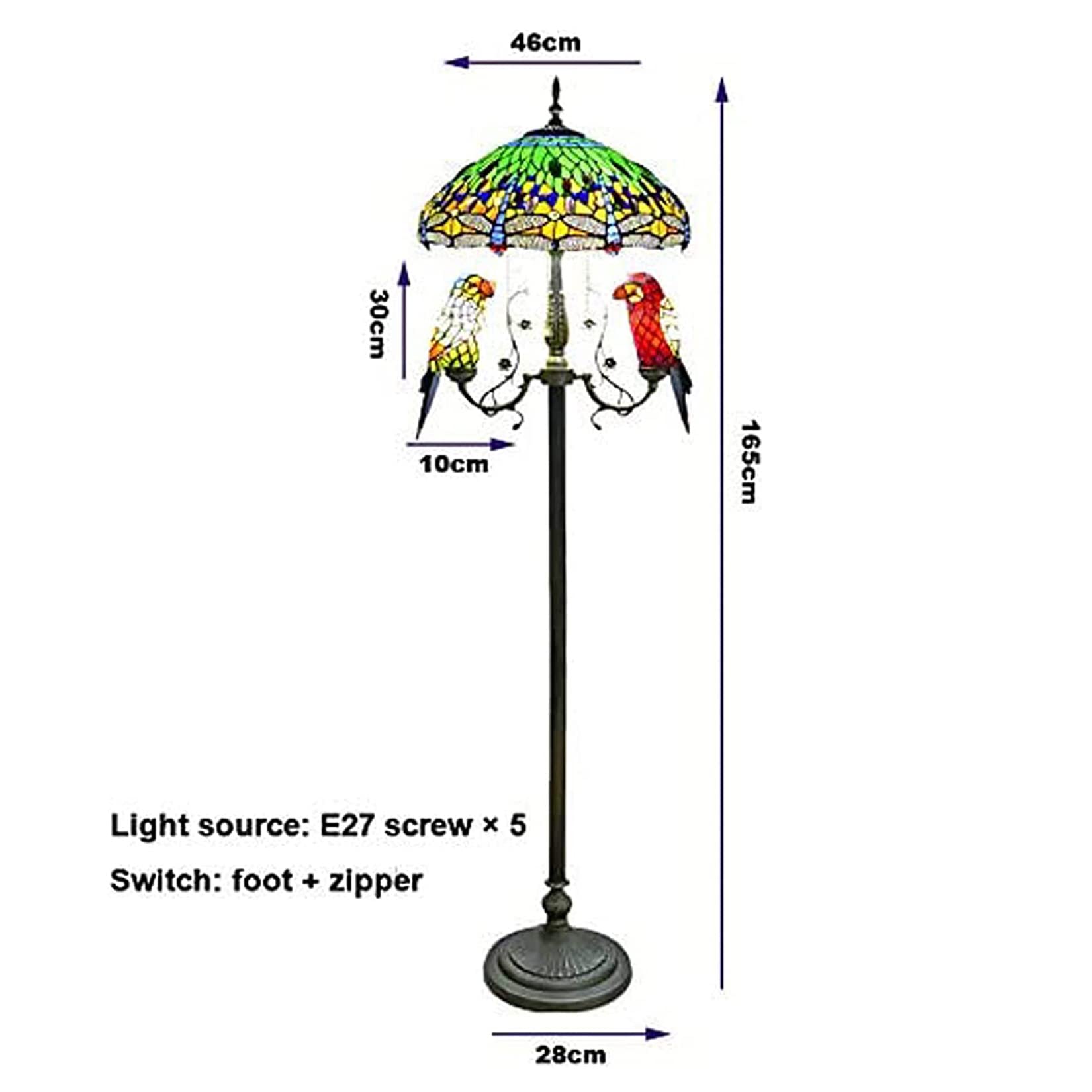 Amazon.co.jp : オウムのフロアスタンドランプ トンボのフロア