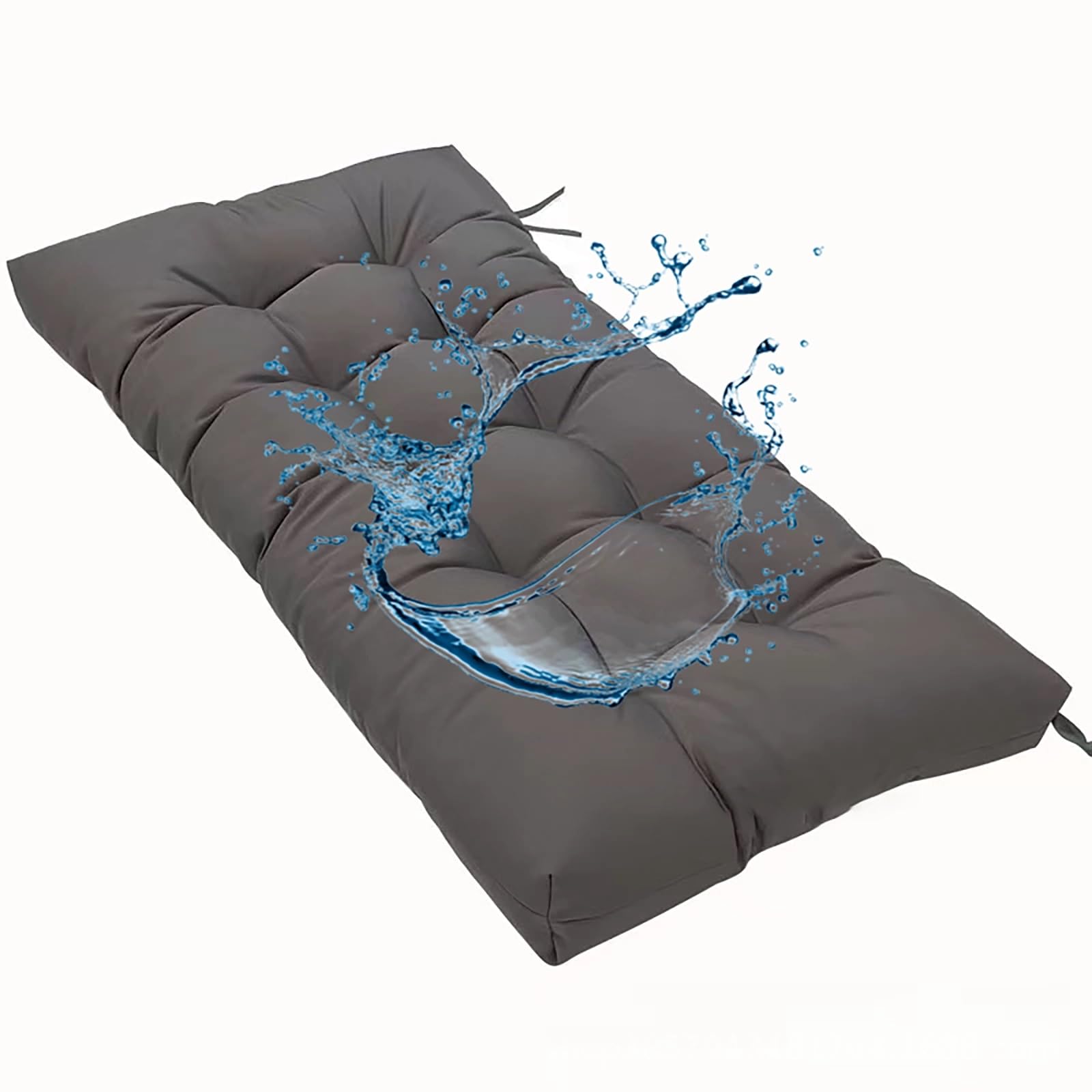 Cuscino Panca Esterno Impermeabile，per Giardino Terrazza Balcone Altalena(Grigio scuro,150x50 cm)