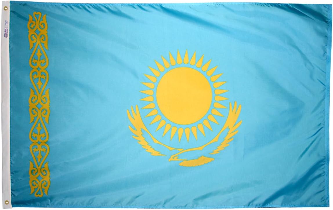 Annin Flagmakers Kazakhstan Flag USA-Made to Official United Nations Design Specifications, 3 x 5 Feet (Model 973709)