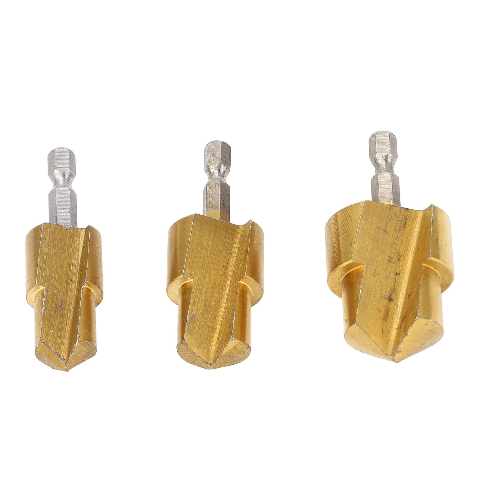 3PCS PPR Pipe Reamer Bits High Carbon Steel PVC Pipe Fitting Expander Step Drill Bit Kit Hex Shank 19mm 24mm 31mm