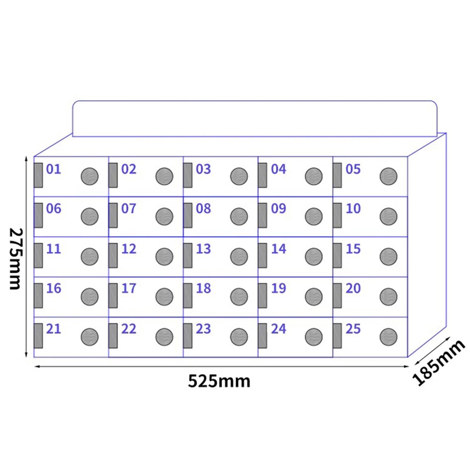 Armadietto di archiviazione per telefono cellulare a 20 slot per scuole e ufficioSecure Employee Mobile Phone Locker & Organizer per fabbriche aziende e luoghi di lavoro