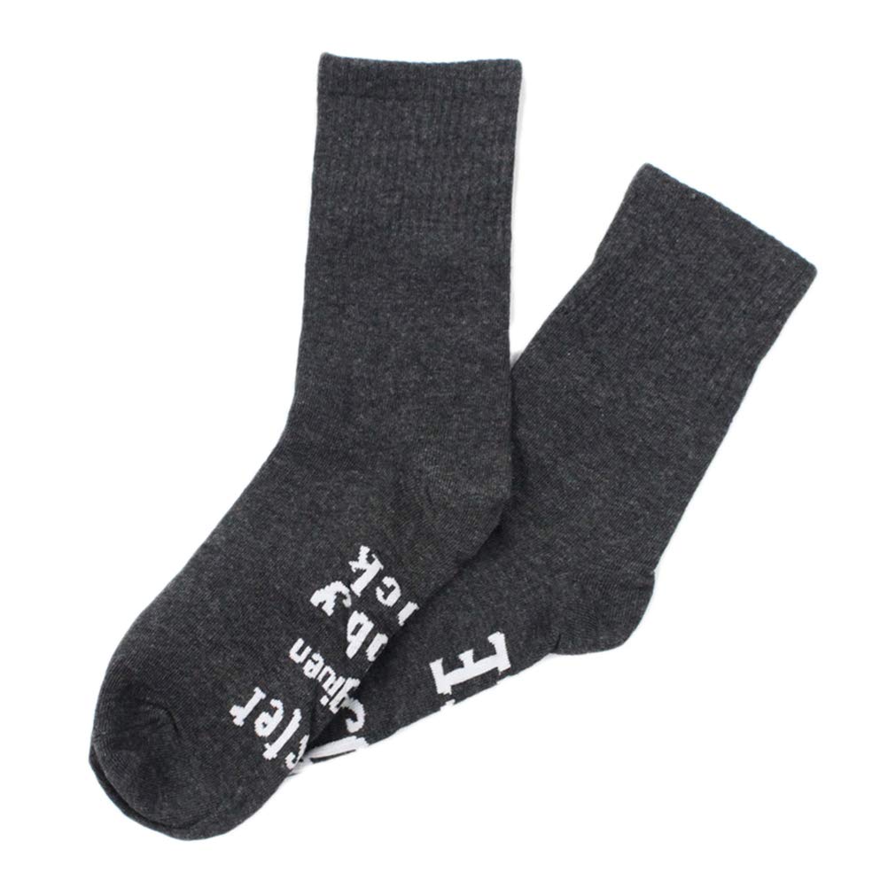 BagimaBagima Christmas Stocking Stuffers 1 Pair Novelty Socks Master Has Given Dobby a Sock Dobby Is Free Funny Crew Socks Gift (Dark gray1)