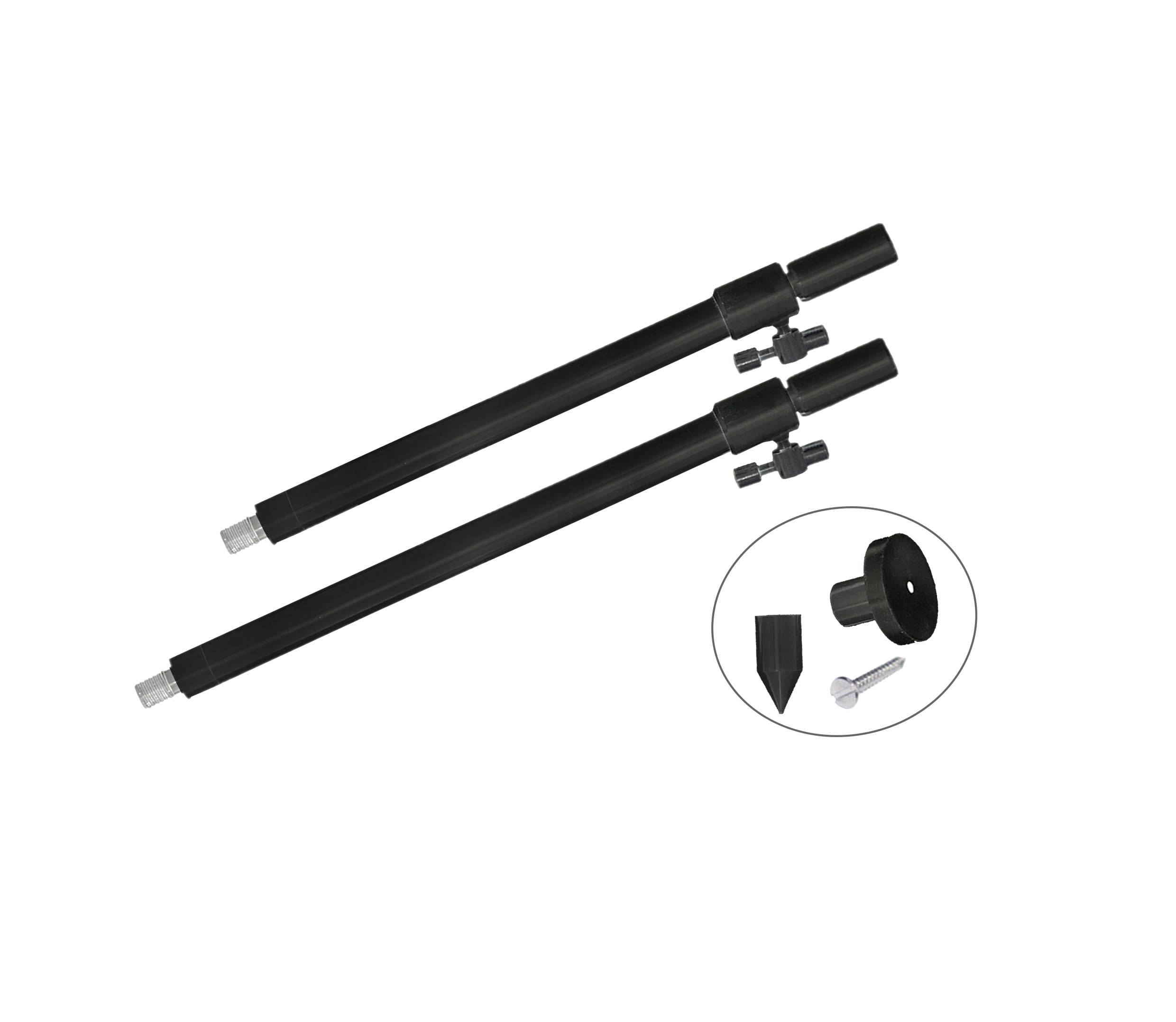 4 soportes para cañas de pescar (aluminio, 30-120 cm)