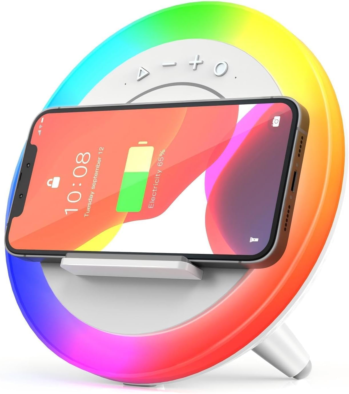 elzle Lampada Notturna a Cambio Colore RGB Lampada da Letto LED Regolabile