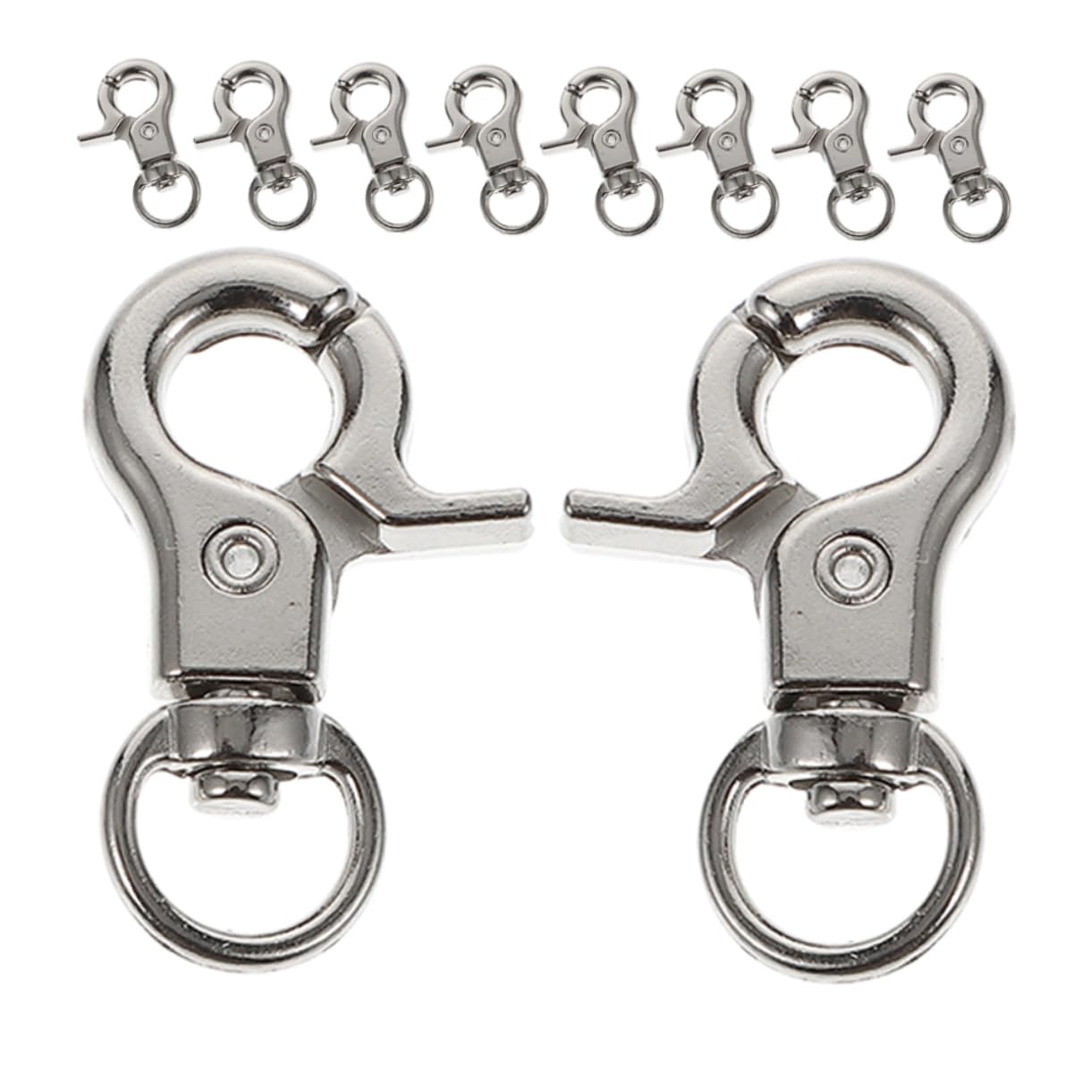 HOMSFOU 5 Series Gancho De Mosquetón Clip Giratorio Para Accesorios De Bolsas Para Mochilas Y Manualidades 10 Piezas X 5