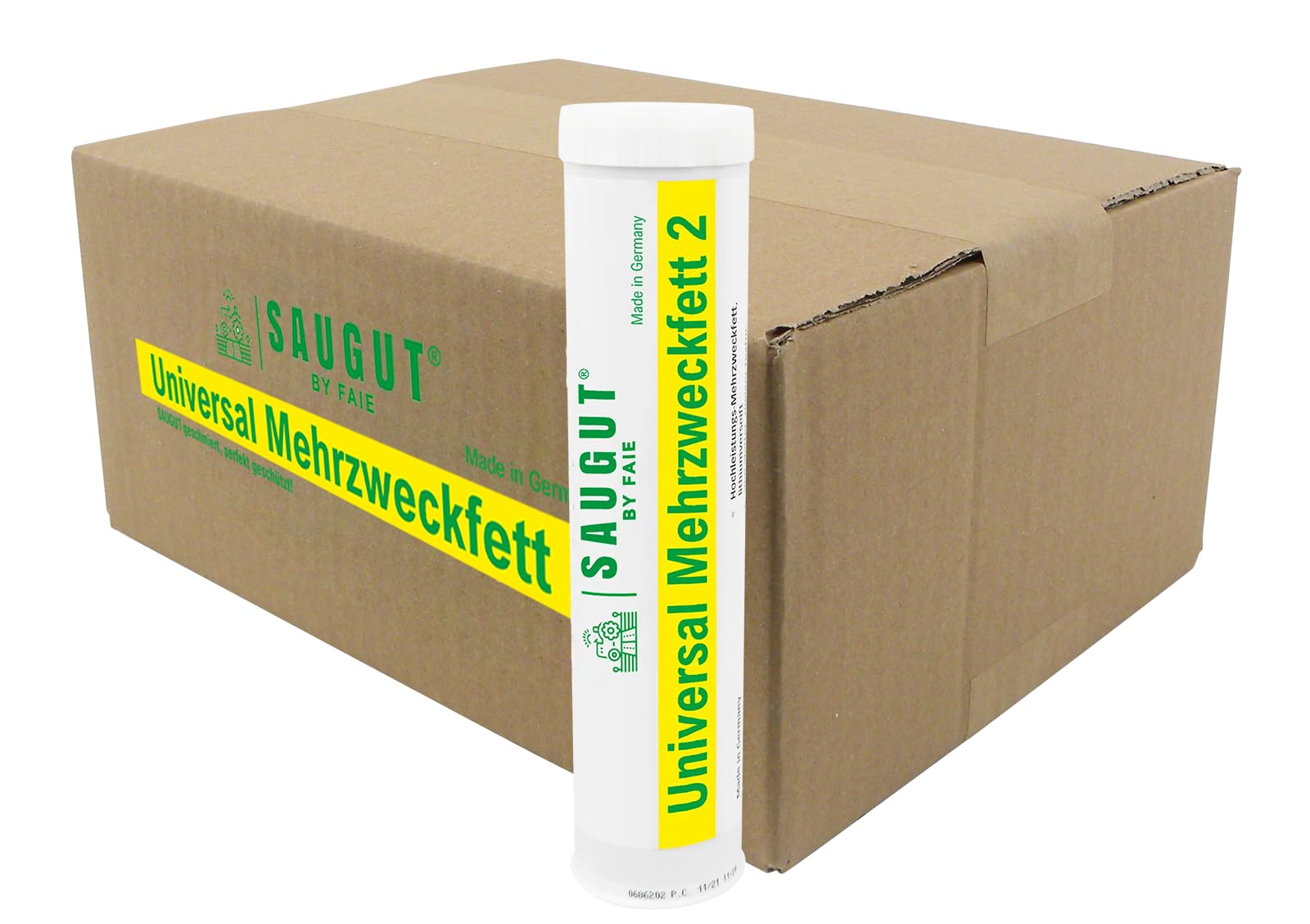 Fettkartuschen 400 ccm 24 Stück – Mehrzweckfett Kartuschen für Fettpresse, druckbeständig und wasserresistent, ideal für Traktor, Landmaschine, Werkstatt und KFZ Wartung