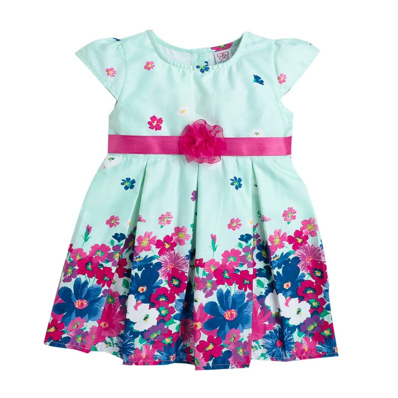 Image of Mama & Bebe Baby Girls Dress Floral Prints Casual Dress with Soft Fabric