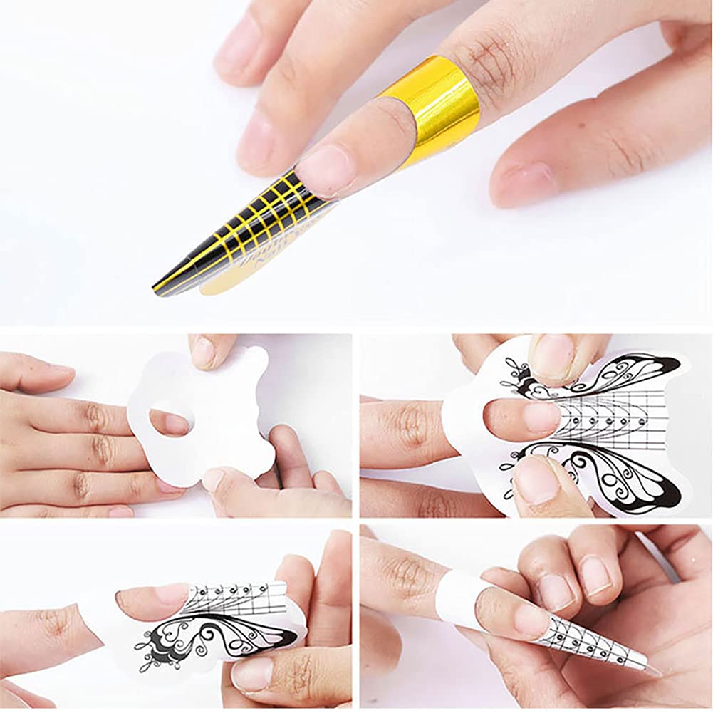 Kit Uñas de Gel Completo, 15ml 6PCS Clear Nude Colors Nail Extension Gel con Solución Antideslizante con 6W U-V/LED Secador de Unas Capa Base Capa Superior de Manicura