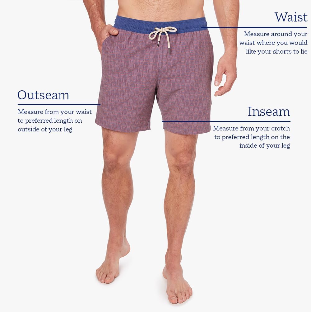 Fair Harbor Bayberry Trunk –– Men's Swim Suits with Liner, 7-inch Inseam –– Anti-Chafe Classic fit Swim Trunks - Image 7