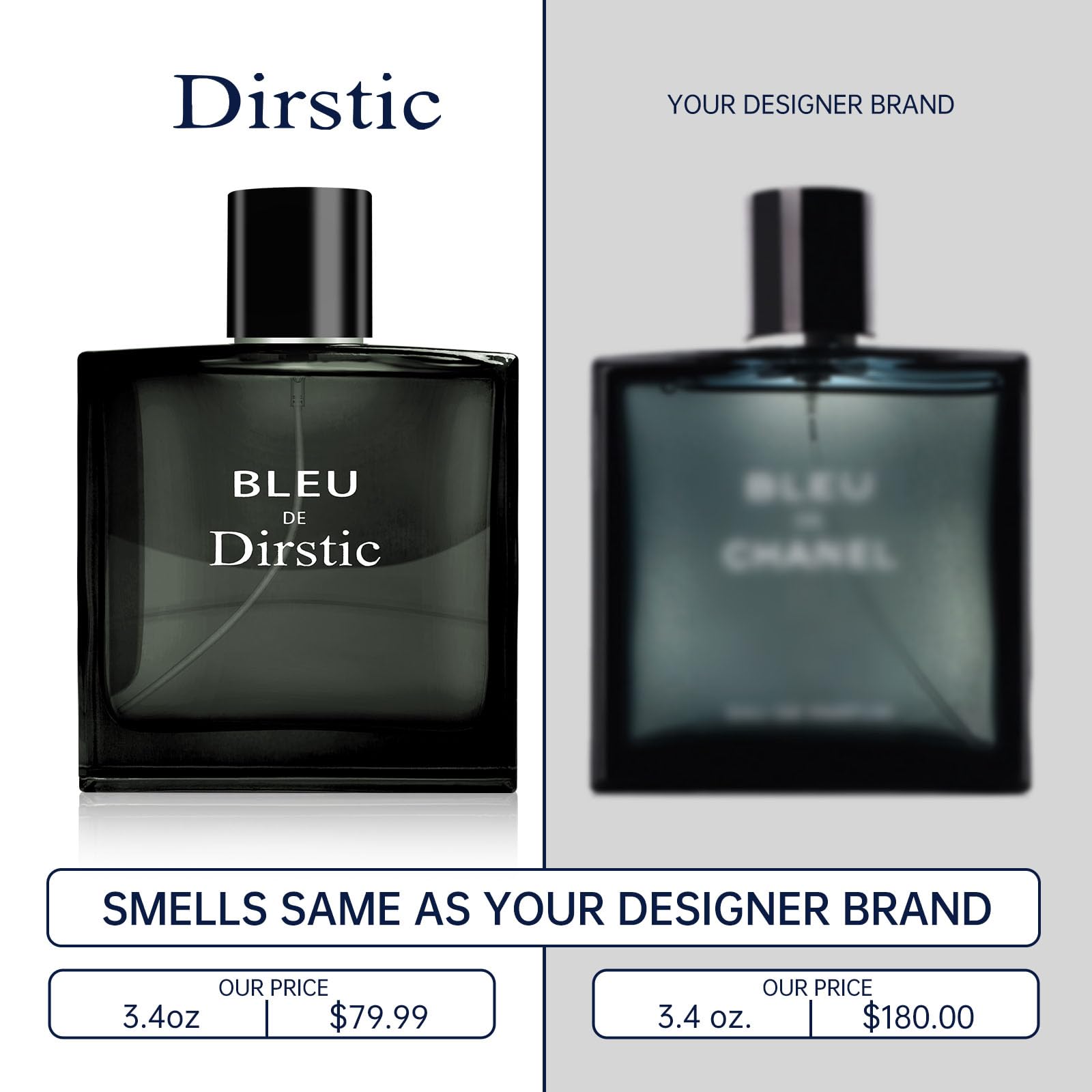 Bleu De. Paris Cologne Eau De Toilette - Inspired By Bleu De Chanelle'S for Men Long Lasting Perfume Spray Masculine Scent Lasts All Day A Gift for Any Occasion