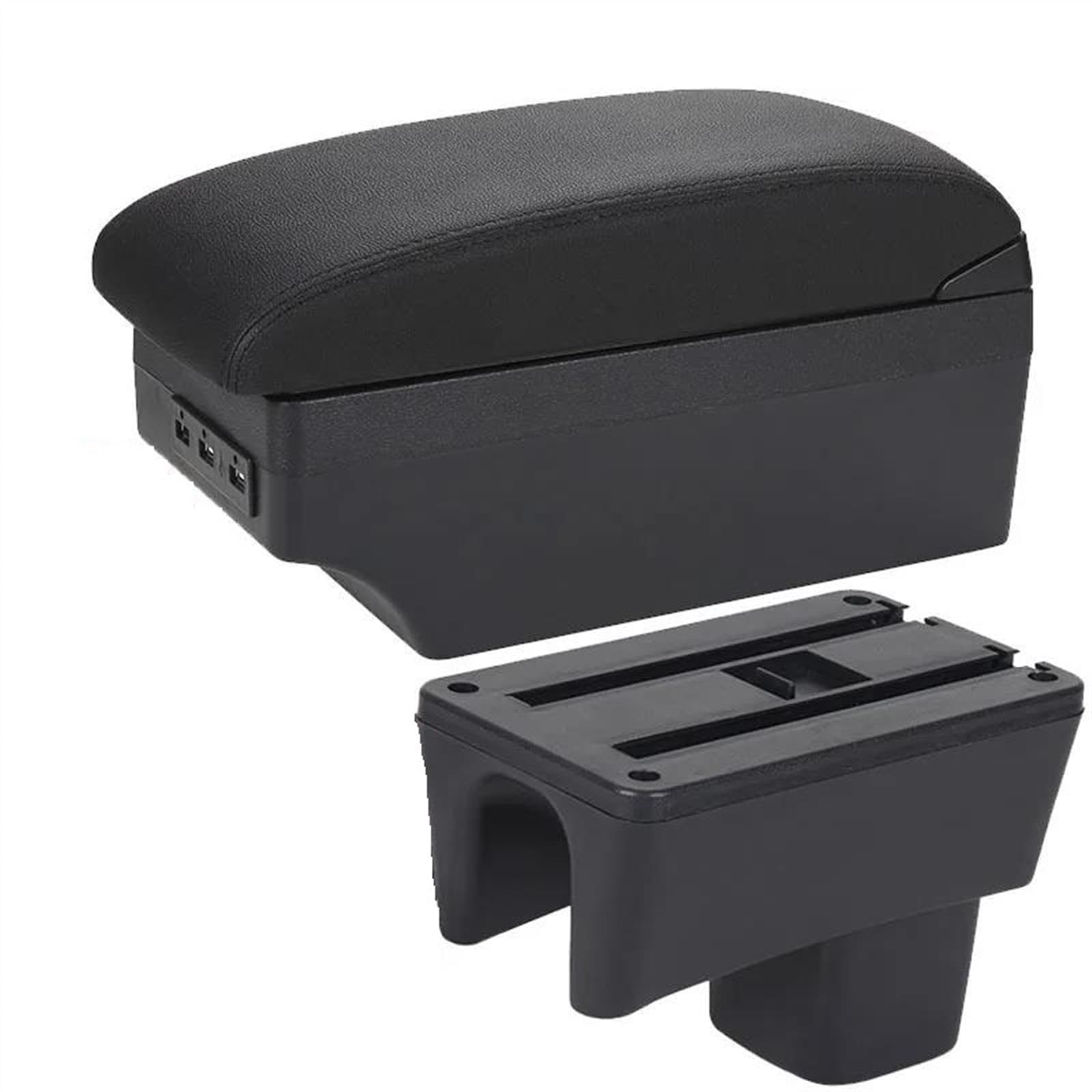 Armrest Box With Multifunctional Support PU Cushion Car Interior Modification Accessories For Swift 2005-2023(A2 Black line 7USB)