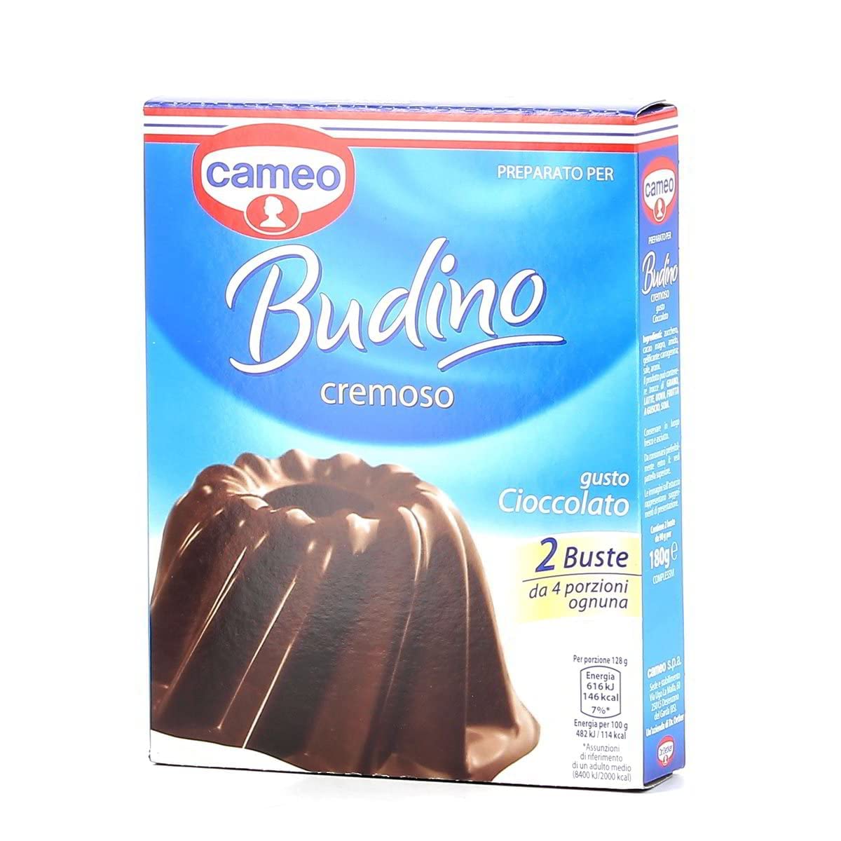 3 x Cameo Budino Creamy Pudding Chocolate Istant Chocolate 180 g 2 Bags
