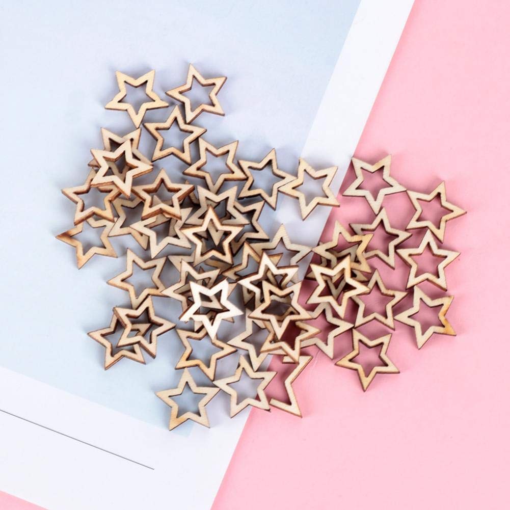 Copeaux De Bois En Forme D'étoile évidée - Lot De 300 Pièces, 3 Tailles (2/3/4 Cm), Pour Déco DIY Et événements