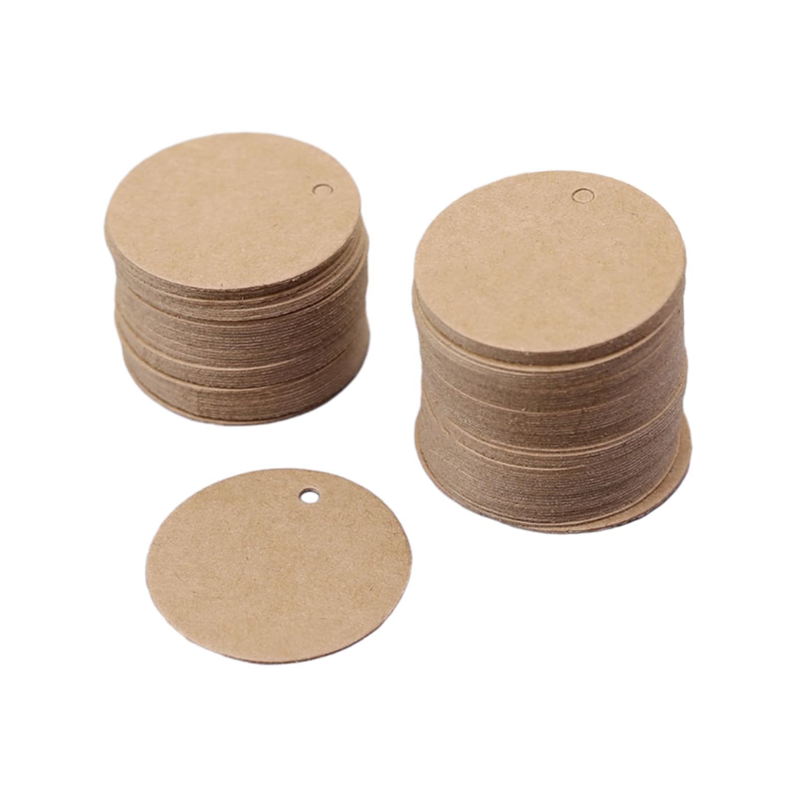 100x Round Tages Handmade Tages Tages with Hole Kraft Paper Tages Wishes Tages