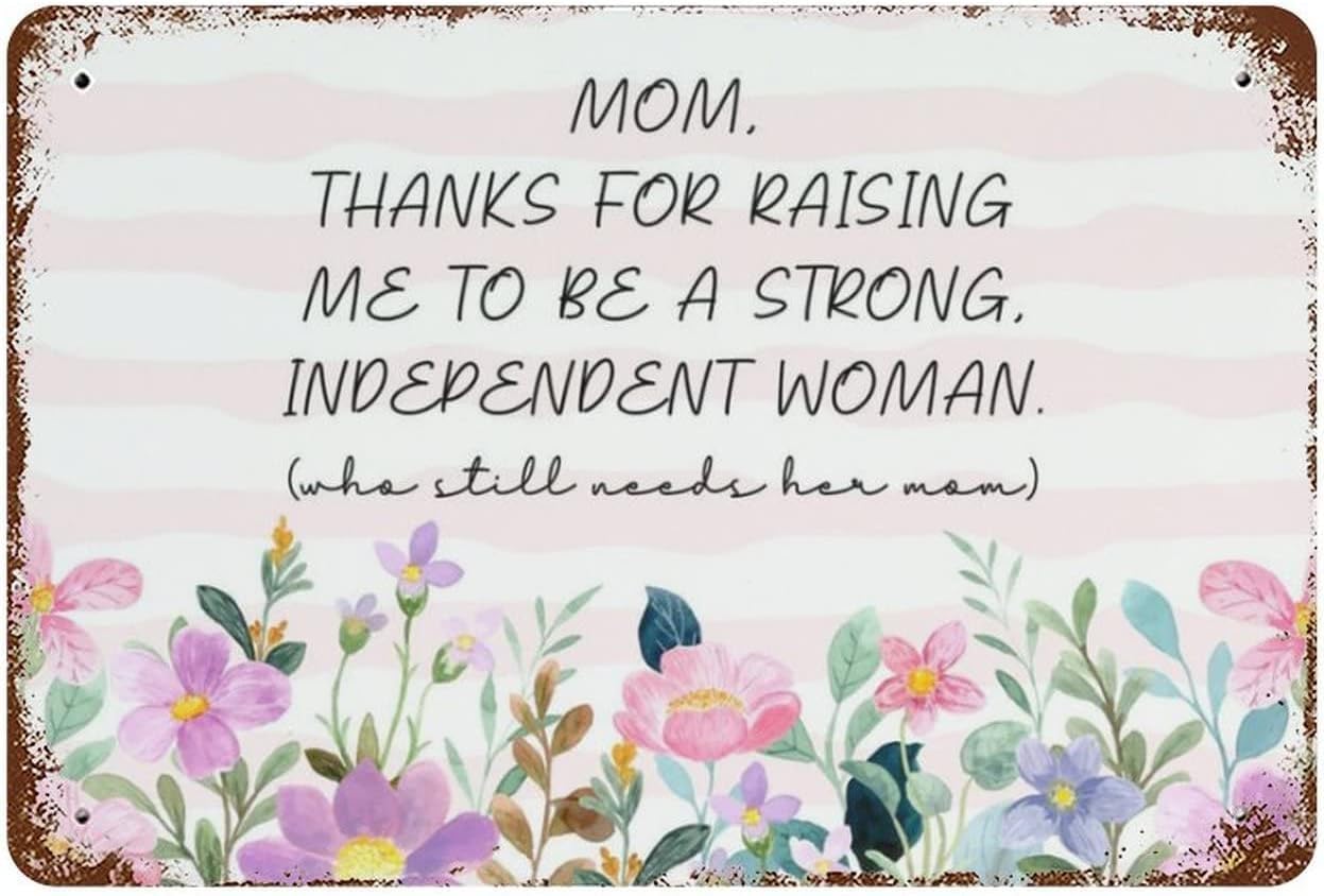 Kwqdozf As Pic Thank You For Mom Mothers Day Vintage Metal Aluminum Tin Sign Door Signs Ex