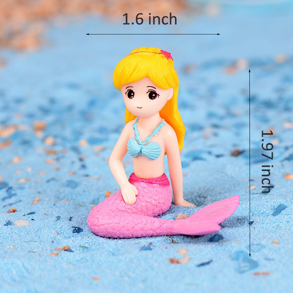 Amazon.com: MAOMIA Miniature Mermaid Figurines 4 Pcs, Mini Mermaid
