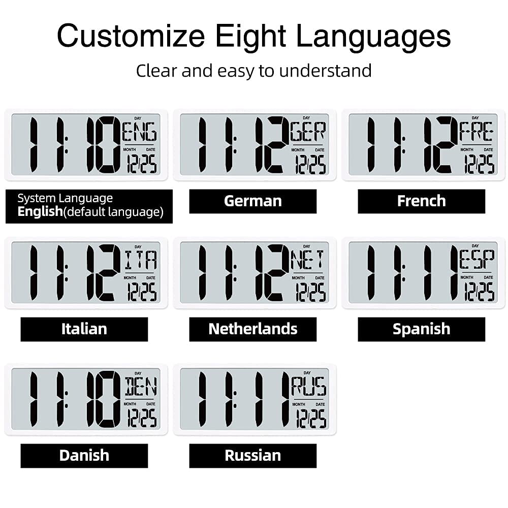 Buy TXL Extra Large Digital Wall Clock with Backlight, 16.9" Oversize