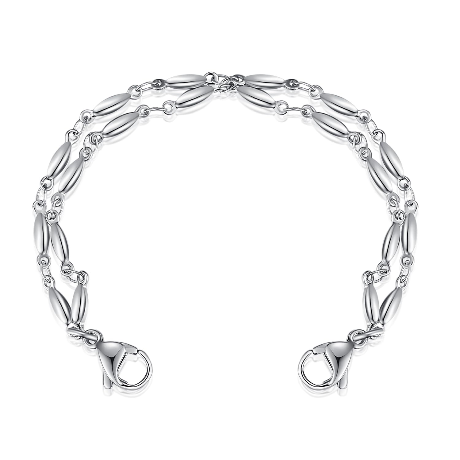 LinnaLove Stainless Steel Interchangeable Chain for Medical Alert id Bracelets for Women and Men
