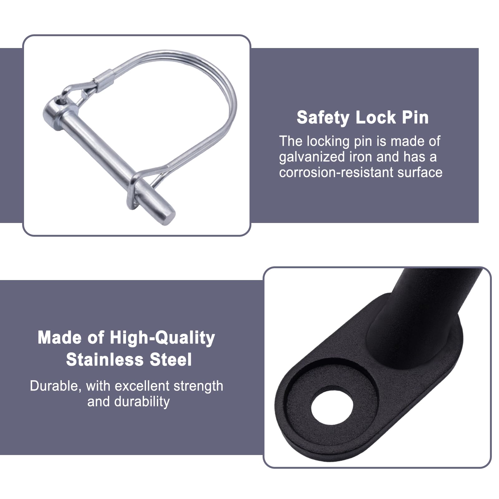 Attache Remorque Velo Connecteurs D'attelage avec 4 Goupilles D - Lock Bicycle Trailer Coupling
