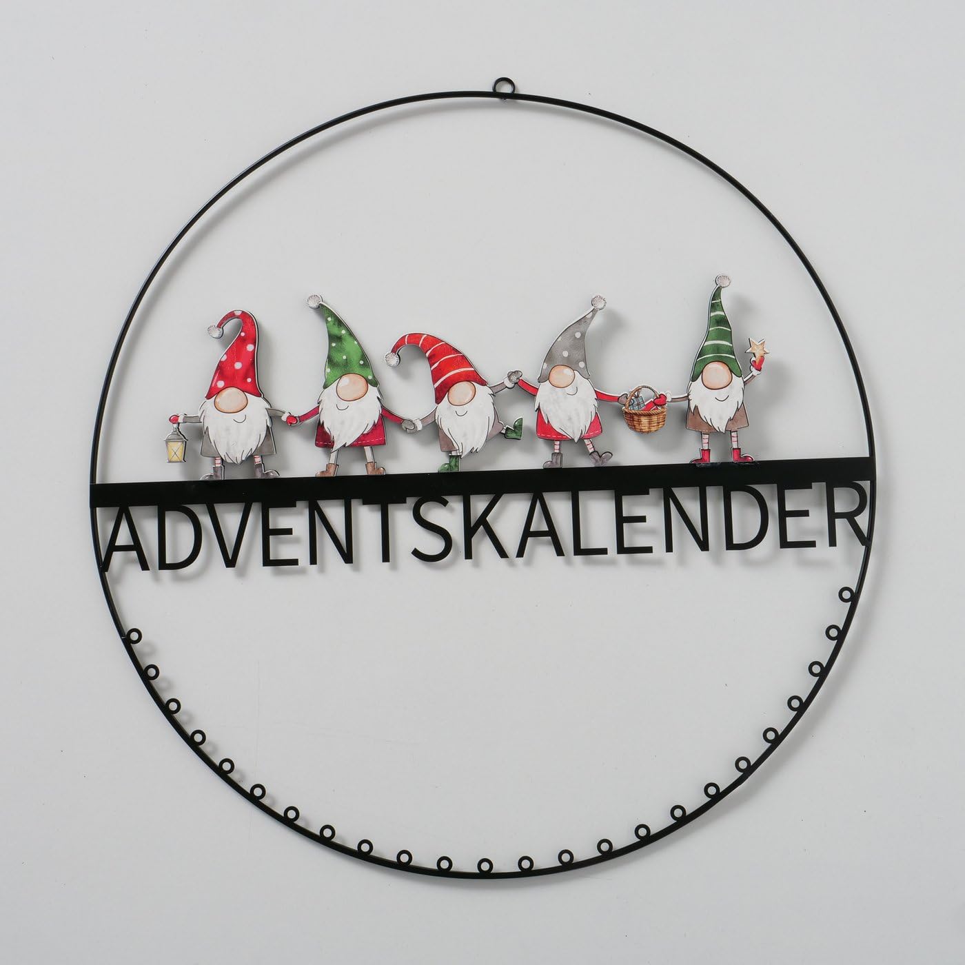 Boltze Adventskalender Harald DIY Weihnachtskalender selber füllen Stoffsäckchen Weihnachten Advent Kinder Erwachsener XMAS, schwarz