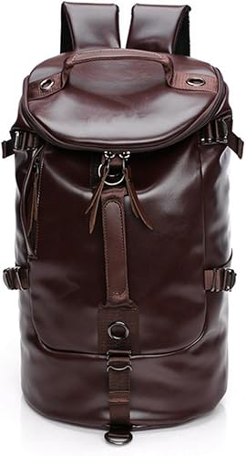 Chao Ran - Bolsas de viaje de cuero para hombres mochila para laptop mochila impermeable para avión para negocios 3 usos como bolso bolsa de hombro