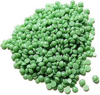 FOMIYES Cera Dura en Forma de Perlas Depilatorias 300 G Color Verde Natural para Una Depilación Indolora sin Necesidad de Tiras